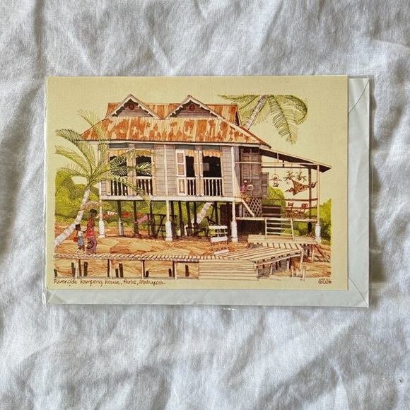 Hand Drawn Malaysian Greeting Card - Kampong House - Picture 5 of 7